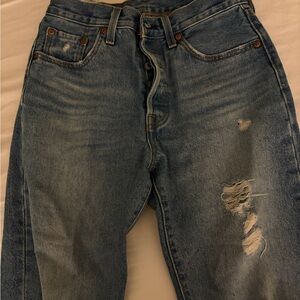 Levi’s Blue Distressed 501 Women’s Jeans